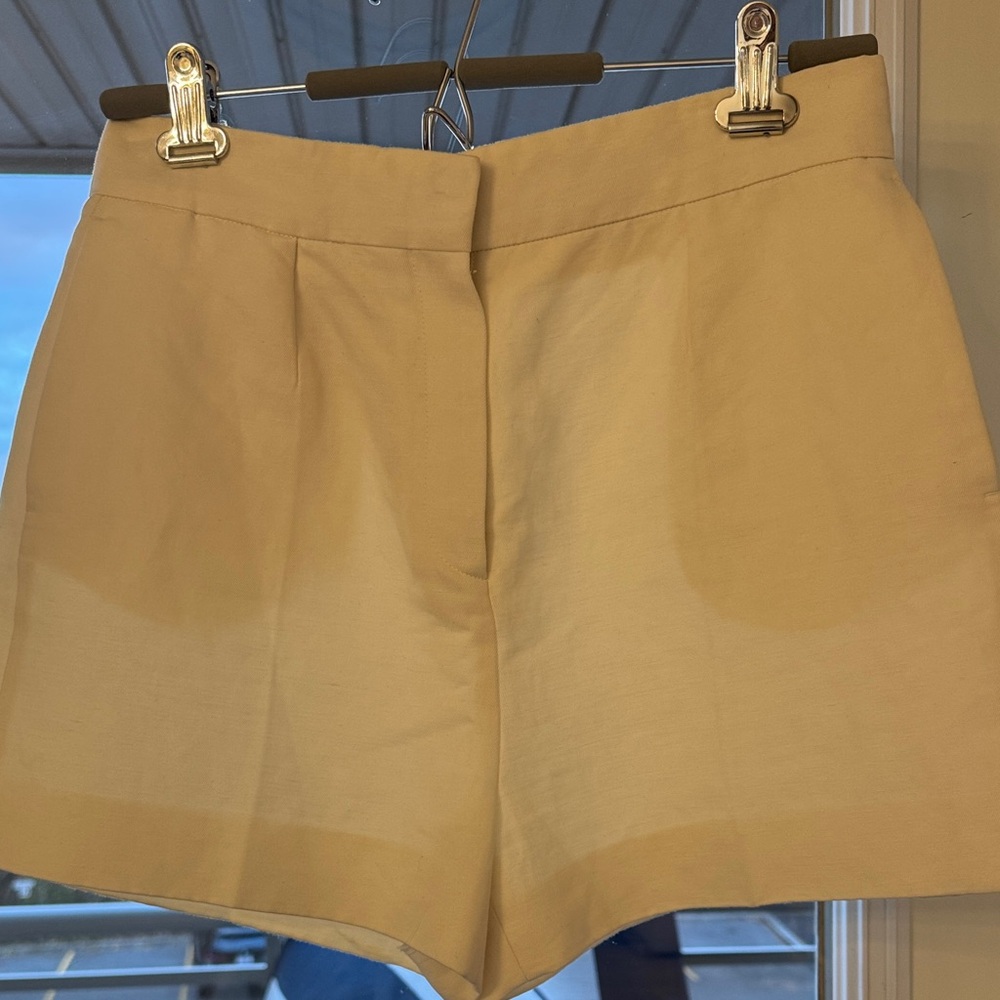 Valentino Cream High Waist Shorts